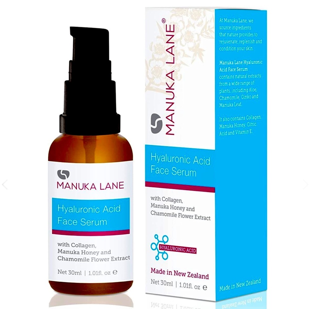 MANUKA LANE Hyaluronic Acid Face Serum with Collagen, Manuka honey and Chamomile
